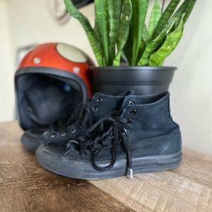 Converse Chuck Taylor All Star Hi Sneaker - Black Monochrome Womens-7  Mens-5